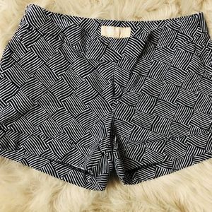 BANANA REPUBLIC Black Print SHORTS Sz 0 Women NWOT
